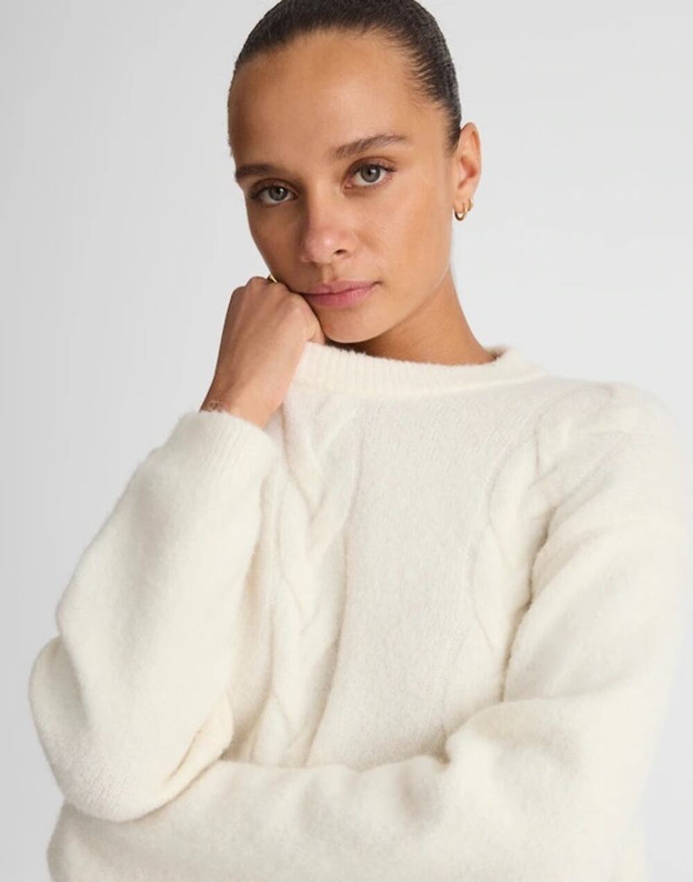 Madewell CloudSoft Drop-Shoulder Sweater Pullover Antique Cream XXS NWT
